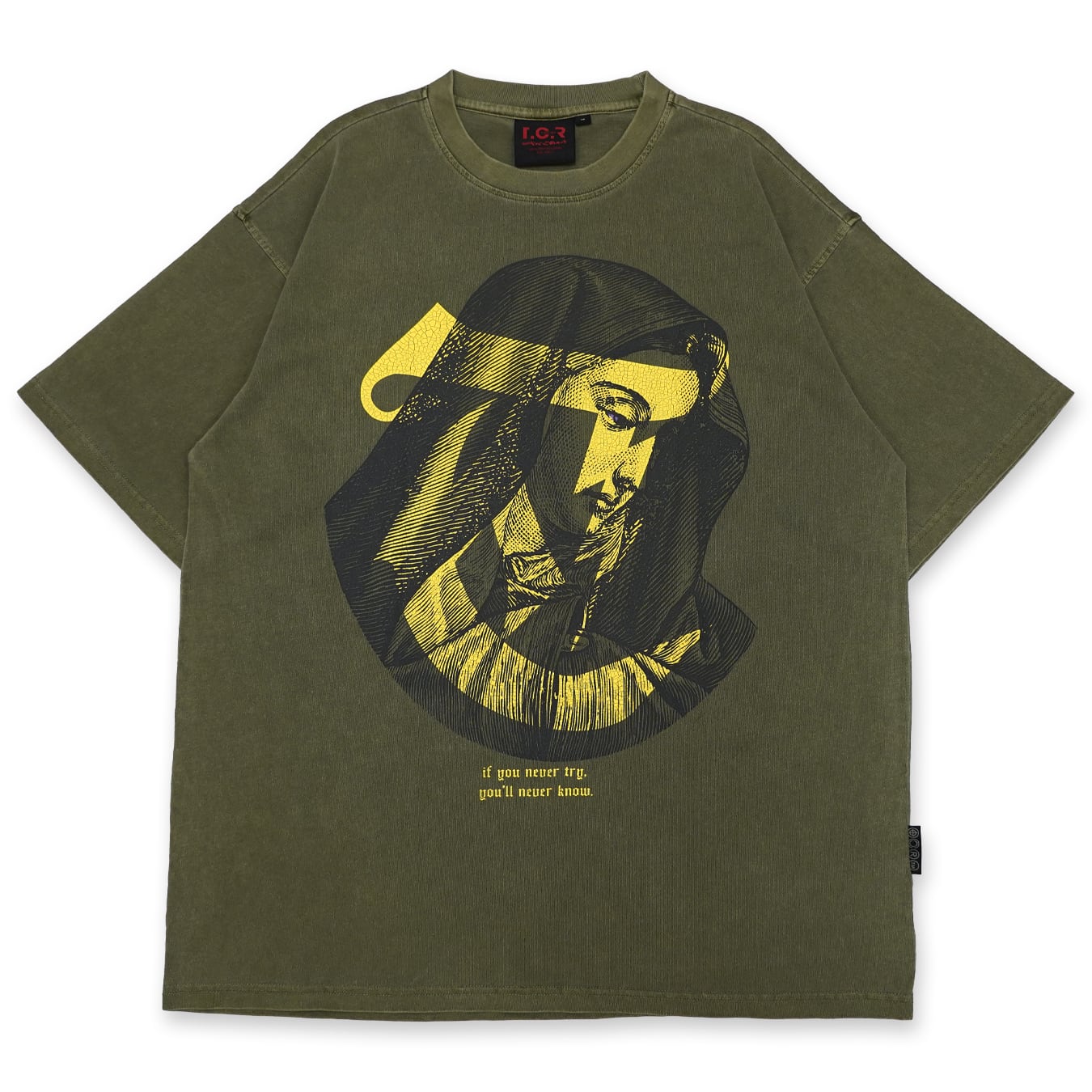 T.C.R LIGHTNING MARIA WASHED S/S TEE - GRAY GREEN