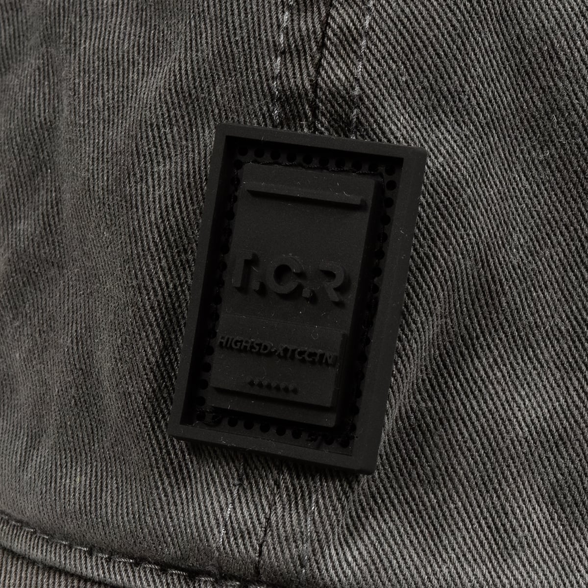 RUBBER LOGO WASHED CAP - GRAY