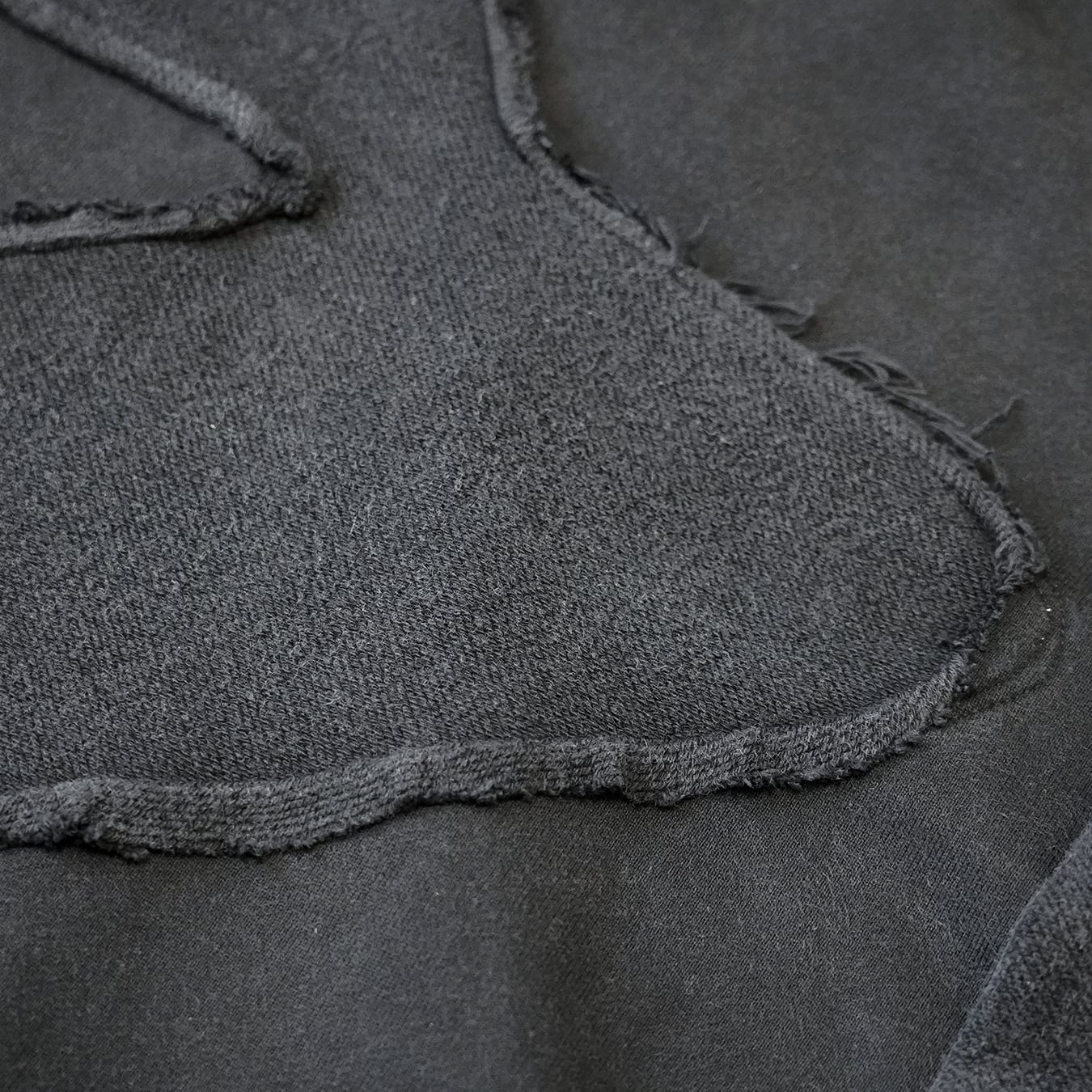 T.C.R DISTRESSED WASHED FULL-ZIP  BAGGY HOODIE - BLACK