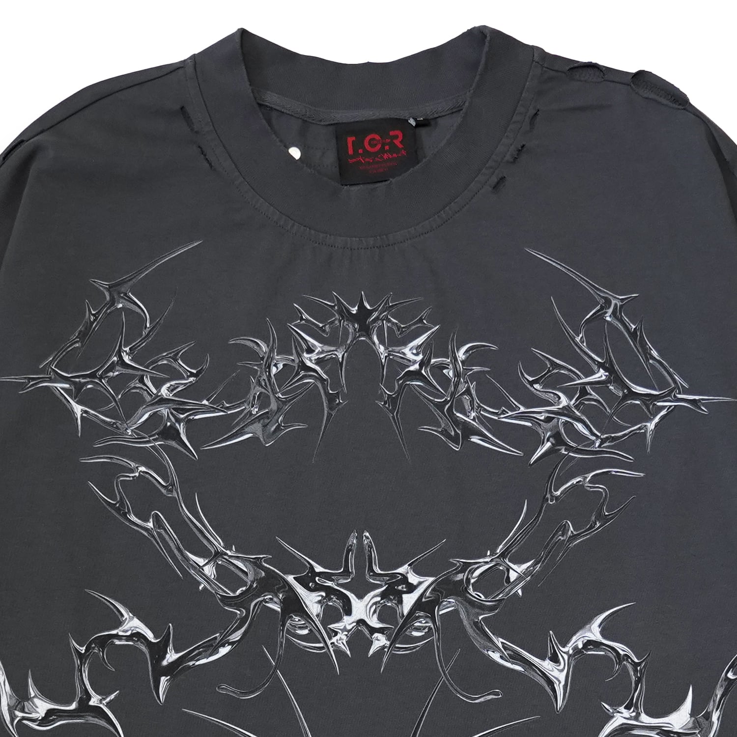 T.C.R CHROME ARMOR L/S TEE - BLACK