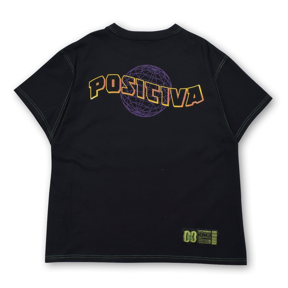 POSITIVA OVERSIZED  S/S TEE - BLACK/GREEN