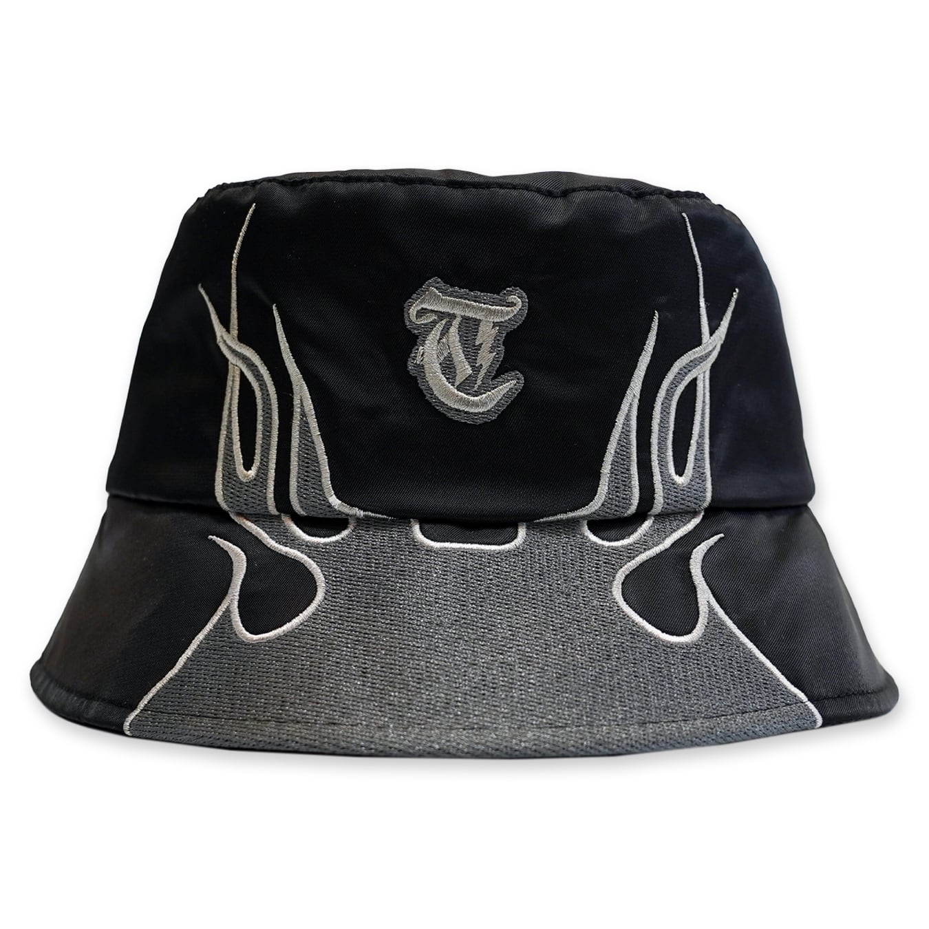 T.C.R FLAME NYLON BUCKET HAT - BLACK