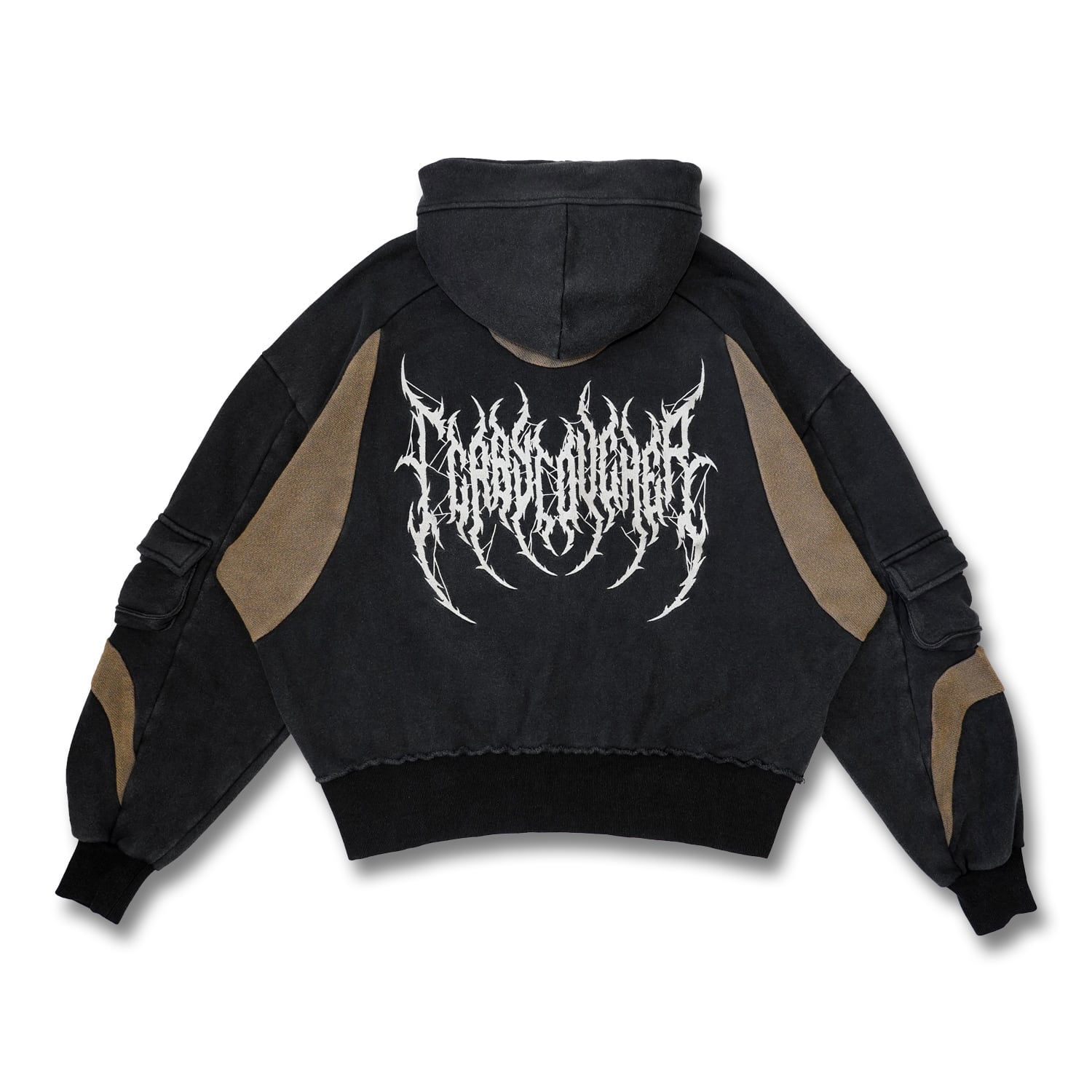 T.C.R ?DARK RIDER ZIP-UP HOODIE - BLACK