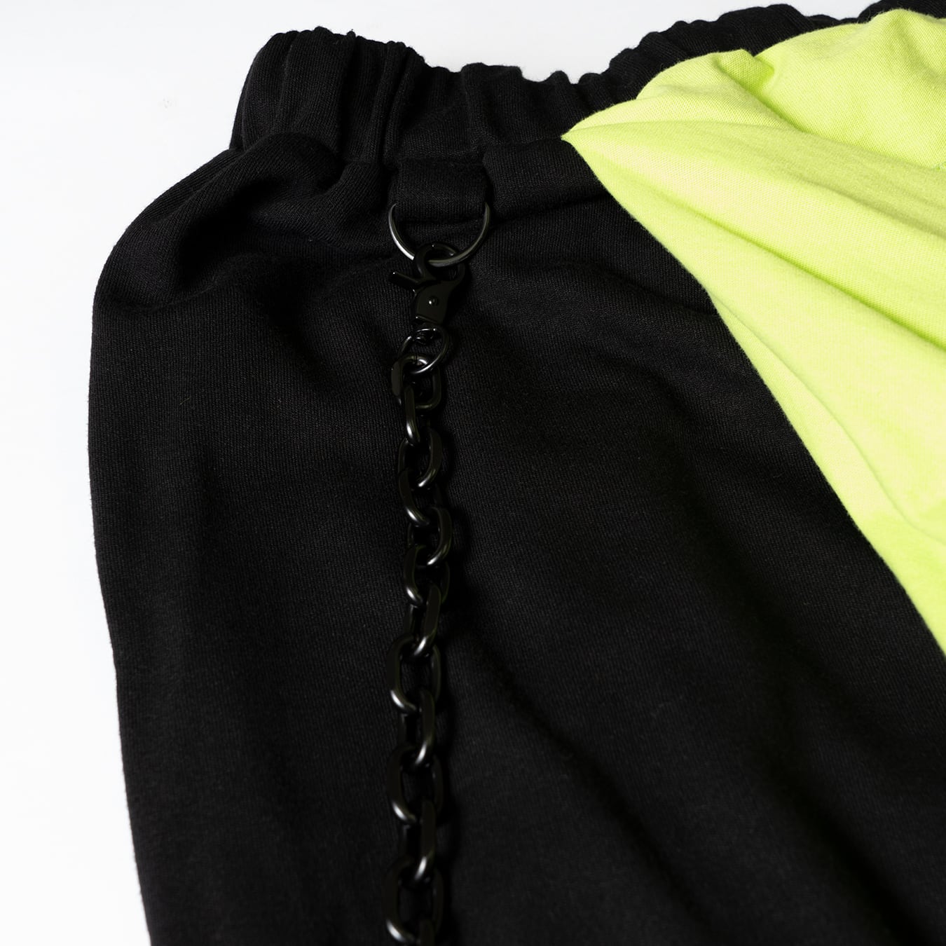 REWORK SWEAT CARGO PANTS - NEON GREEN/BLACK