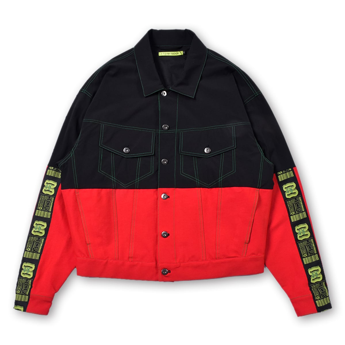 T.C.R EQUIPMENT TRUCKER JACKET V2 - BLACK/RED