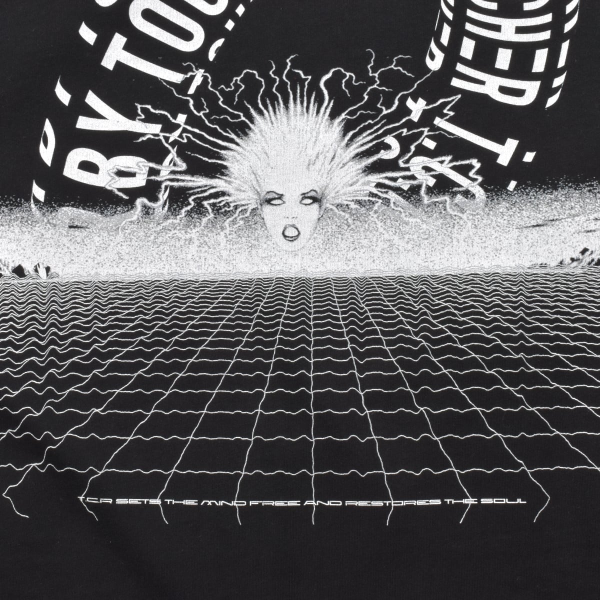 TUNNEL VISION OVERSIZED  S/S TEE - BLACK/YELLOW