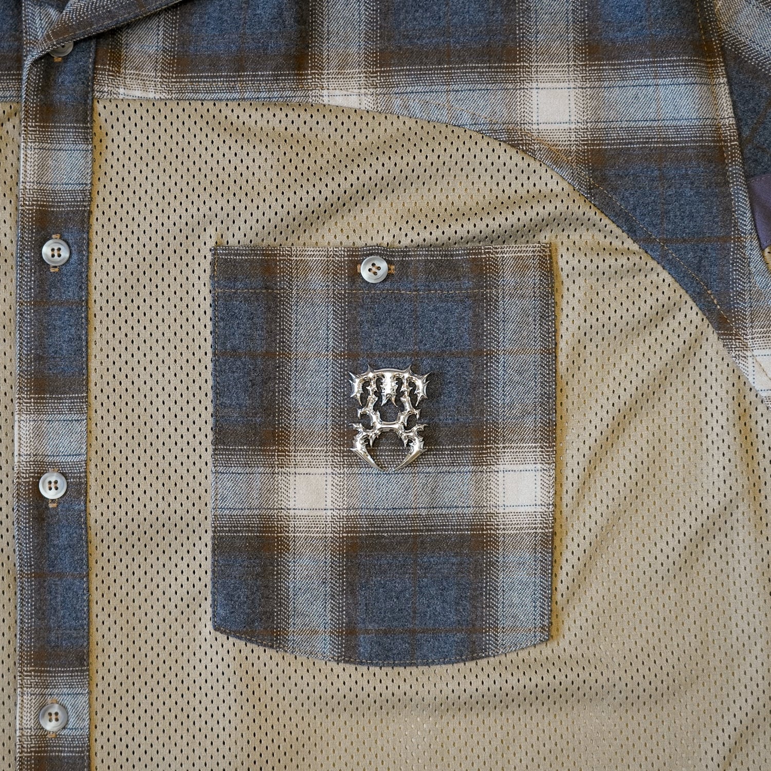 T.C.R TEMPTING MESH SHIRTS - KHAKI