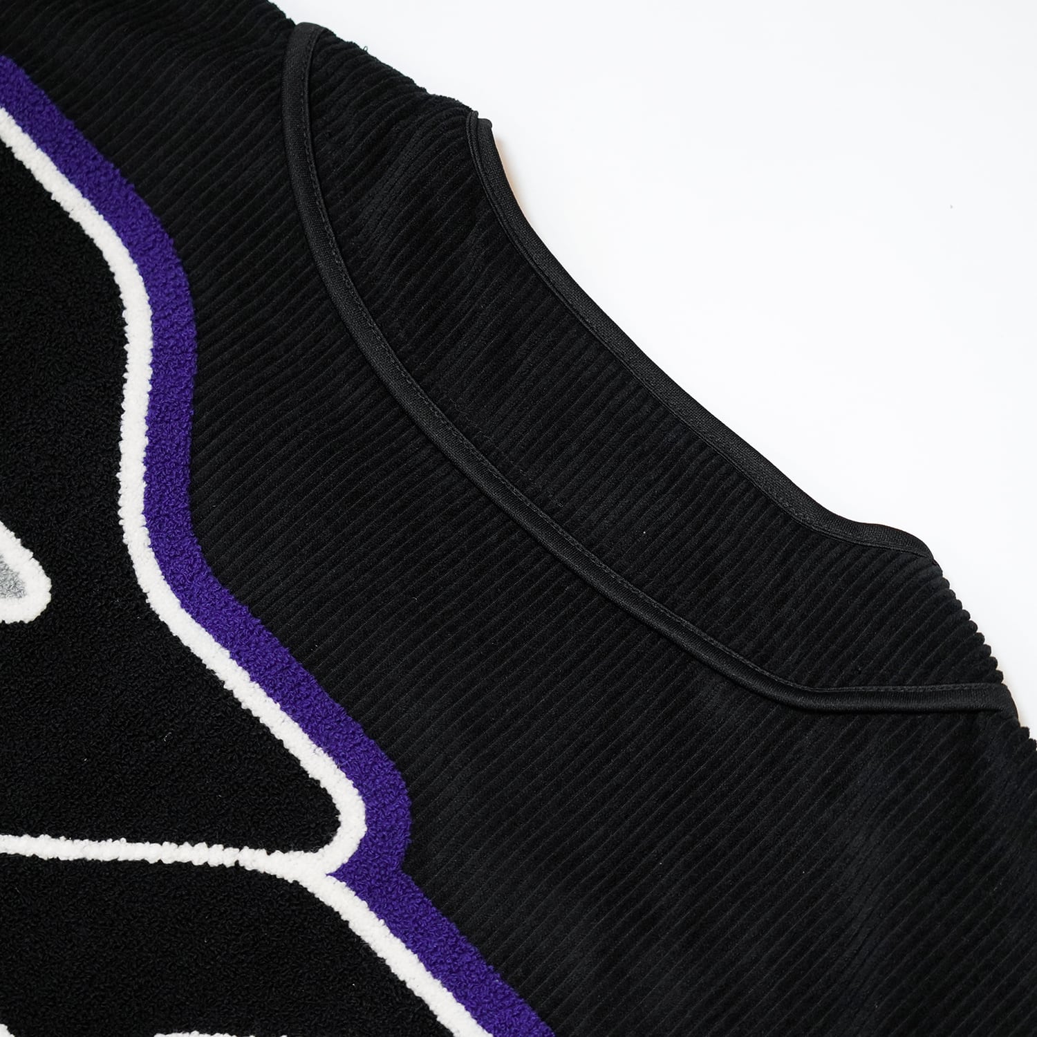 T.C.R BASEBALL CORDUROY OUTERSHIRTS - BLACK