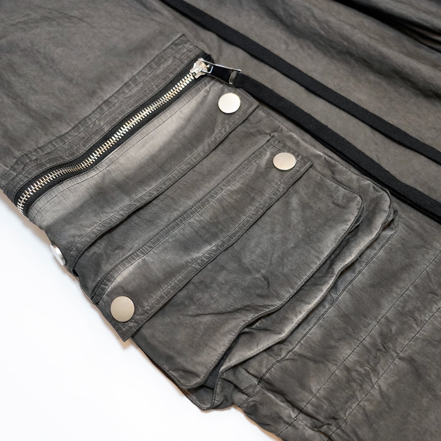 T.C.R TRANSFORM LAYERD BAGGY PANTS - BLACK