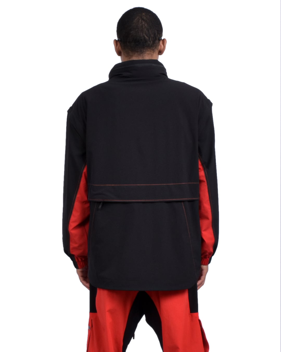 T.C.R TRICLIMATE 2WAY SHELL ANORAK V2 - BLACK/RED